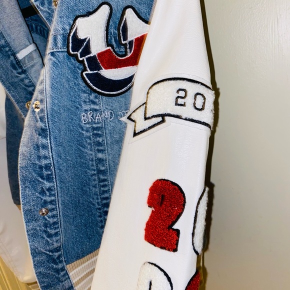 ✨TRUE RELIGION VARSITY DENIM CROP JACKET ✨ - Picture 16 of 16